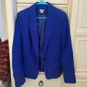 Royal blue shoulder padded women’s blazer